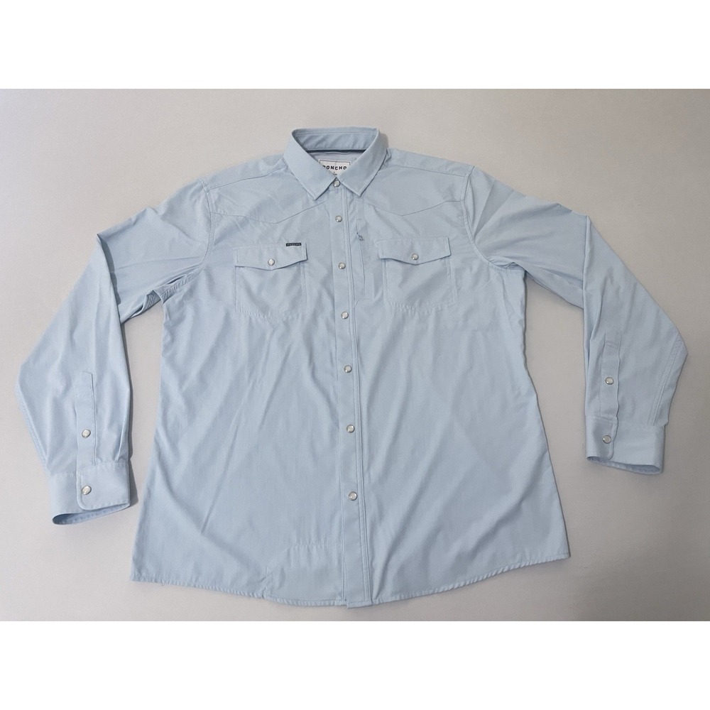 Poncho "The San Gabriel" Western, Pearl Snaps, Built In Lens Cloth, Men's L